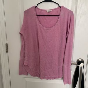 Lucky Brand Pink Drop Shoulder Top